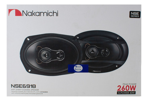 Bocinas Coaxiales Nakamichi Nse6918 6×9 PuLG 40w Rms 3 Vías
