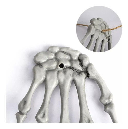 6 Manos De Esqueleto De Plástico Realistas For Decoración D