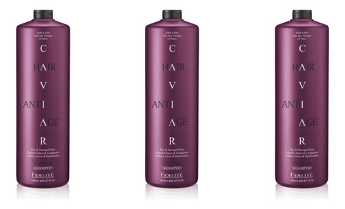 Kit X 3 Shampoo Cabellos Secos Y Castigados 900ml- Fidelite