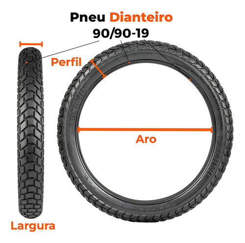 Pneu Dianteiro Royal Enfield Desertstorm 90-90-19 T&ctechnic
