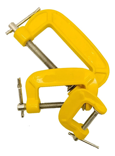 Kit 3 Grampos Sargento Tipo C 1 2 3 Polegadas Multiuso Aço