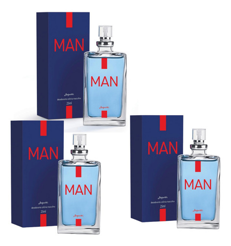 Kit Deo Colônia Man 25ml - Jequiti ( 3 Unidades )