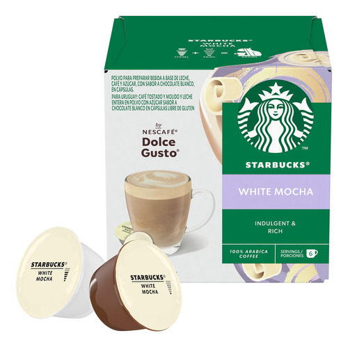 Café Starbucks® Nescafé Dolce Gusto® White Mocha 12 Cápsulas