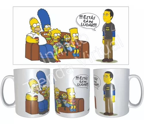 Mug, Taza Sheldon Cooper Los Simpson / Friends Personalizado | Cuotas ...