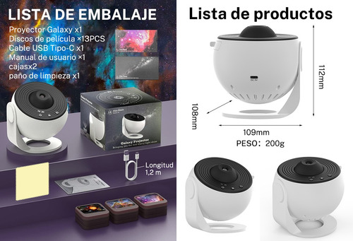 Proyector De Estrellas Cielo Estrellado Luz Nocturna Regalo