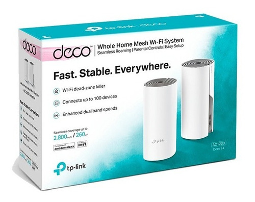 Tp-link Deco E4 Ac1200 2 Nodos Wifi Mesh Alexa 260m2