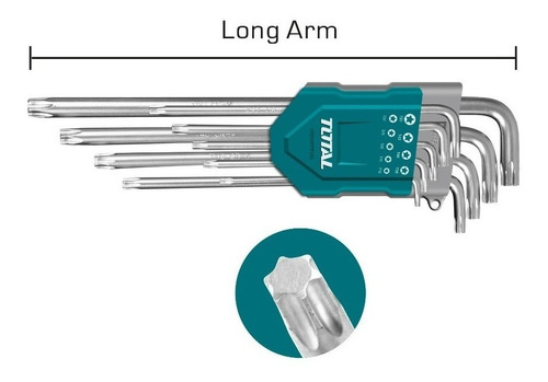 Imagen 1 de 4 de Set 9 Llaves Torx Total