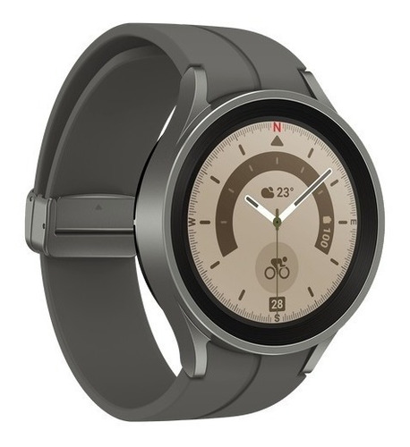 Imagen 3 de 5 de Samsung Galaxy Watch5 Pro (Bluetooth) 1.4" caja 45mm de titanio gris titanio, malla gris titanio y bisel gris titanio SM-R920