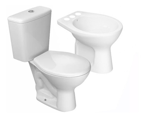 Combo Inodoro Largo Mochila Bidet Sanitarios Deca Marajo