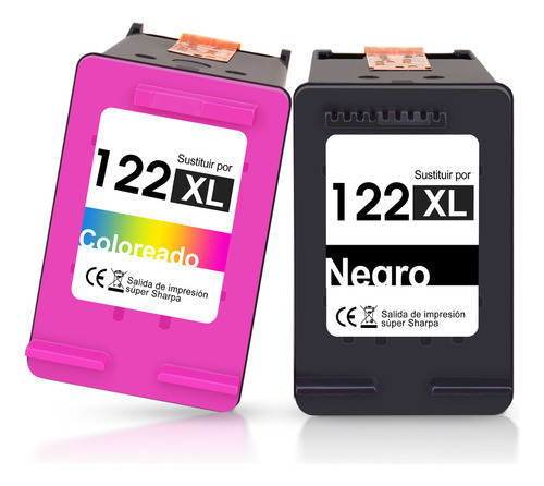 Cartucho De Tinta 122xl Compatible Con Reemplazo Para Hp 122 Negro Y Color 18 Ml 2 Unidades