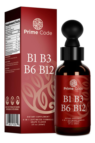 Prime Code Gotas Líquidas Vitamina B Complejo Alta Absorción