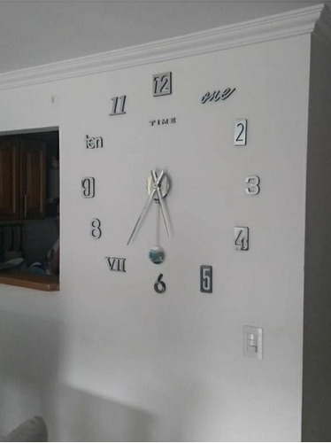 Reloj De Pared 3d Tamaño 100x100 Cm Con Péndulo 