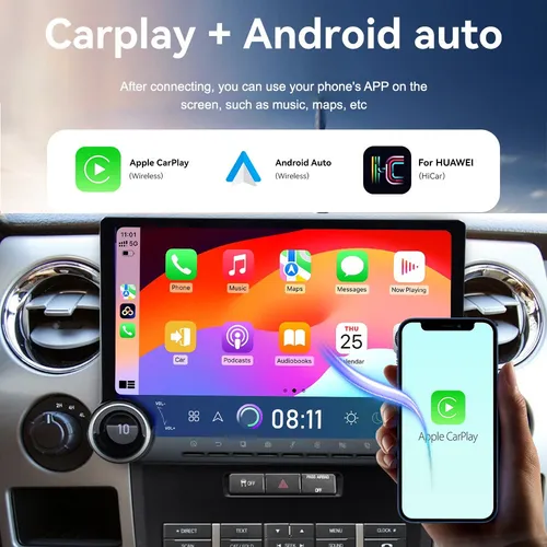 Dh1 Estéreo Carplay Ford Raptor F150 2008-2014 Gps Fm