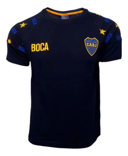 Remera Manga Ranglan Hombre Boca Juniors Producto Oficial 