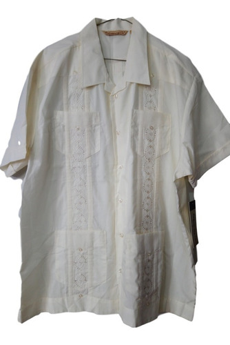 Havanera - Camisa Guayabera Bordada Beige De Hombre Talla Xl