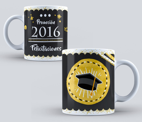 32 Plantillas Graduación Taza Sublimación Editable Psd