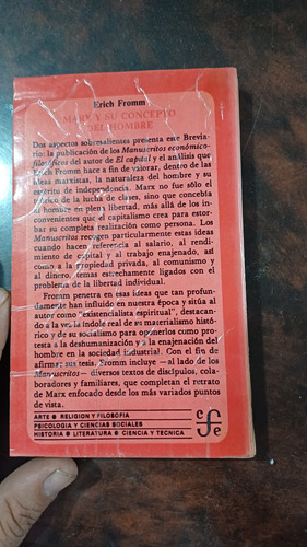 Marx Y Su Concepto Del Hombre. Breviarios 166. E. Fromm (Usado)