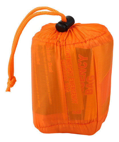 Saco De Dormir De Emergencia Portátil Ligero Para Exteriores Color Naranja