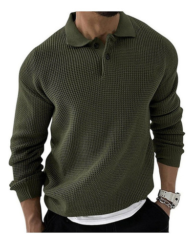 Jersey Liso Con Cuello De Polo Para Hombre