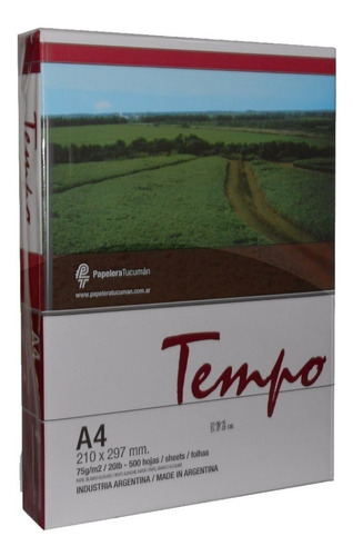 Resma Tempo A4 75 Grs Envio X 20 En Caba Papelera Grafipel