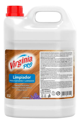 Limpiador Pisos Flotantes Lavanda Virginia Pro 5 Litros