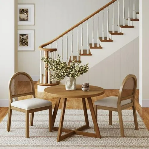 Silla De Comedor Nathan James Bailey 19 Set De 2, Rattan Y