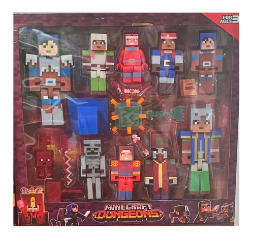 Set Minecraft Figuras Colecciones Con Accesorios