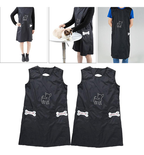 2x Delantal Impermeable Para Aseo De Mascotas Pet Babero