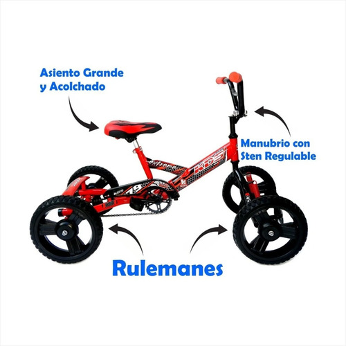 Imagen 3 de 4 de Cuatriciclo Pedal Niños Nene Reforzado Suspensión B1