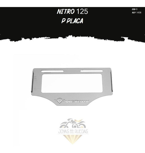 Porta Placa Partes Lujo Moto Nitro 125