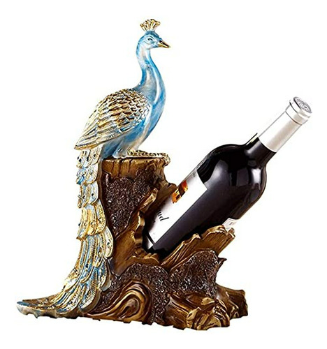 Porta Botellas De Vino Decorativo Estilo Pavo Real