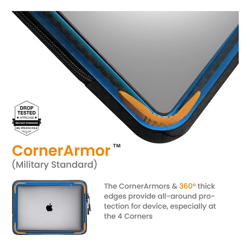 Funda Para Notebook De 16 Pulgadas Tomtoc Azul Negro
