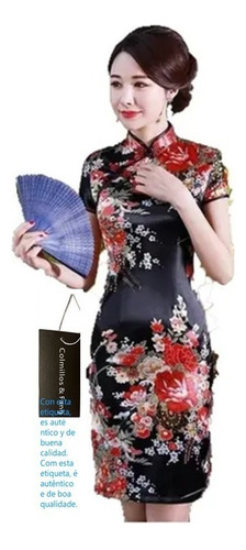 Chino Tradicional Vestido Qipao Adorno Dragones Cheongsam10