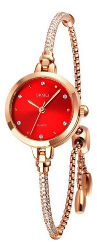 Relojes De Pulsera Delgada Skmei Lady Quartz Diamond .