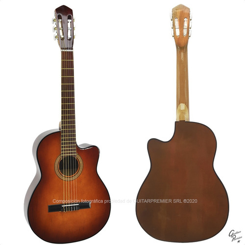 Guitarra Criolla Superior Con Corte Colores + Funda Garantia
