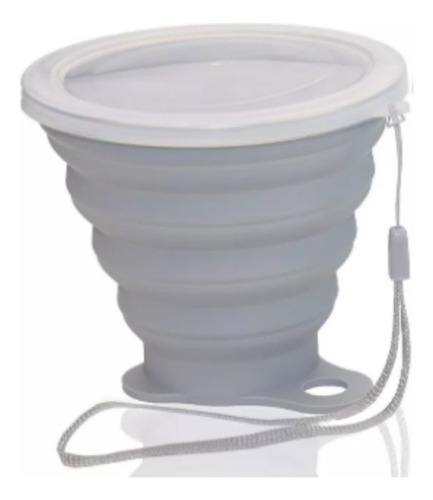 Vaso Telescópico 180ml Plegable Silicona Trail Running Fcg Gris Telescopio
