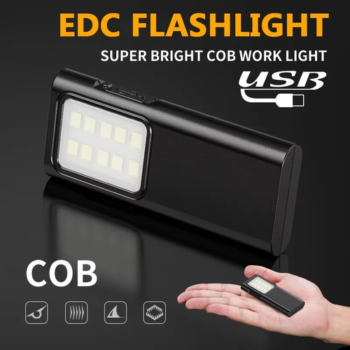 Llavero Cob Portátil Mini Edc, Linterna Para Sombrero, Gorra