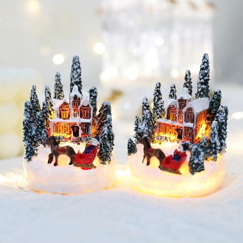 Decoraciones Navideñas, Adornos Luminosos, Casas Pequeñas