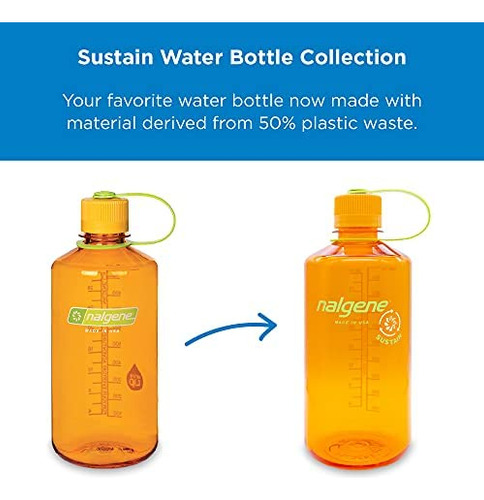 Botella De Agua Sin Bpa De Boca Estrecha Tritan Nalgene, Gri