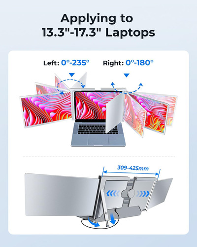 Extensor De Pantalla De La Computadora Portátil Triple De Ra