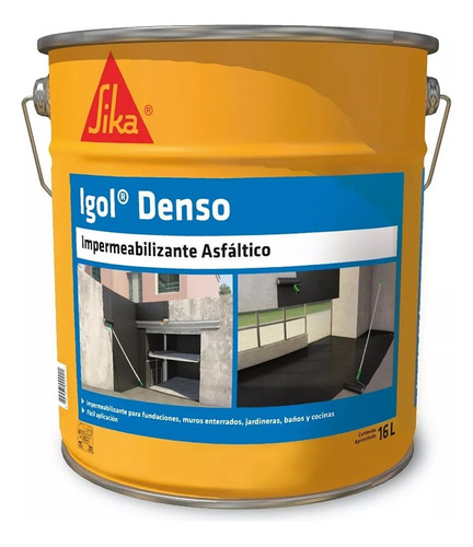 Igol Denso Impermeabilizante Asfáltico Negro 16 Lt