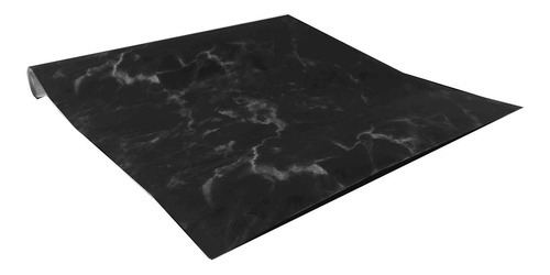 Forro Adhesivo Marmoleado 46x304cm Color Negro