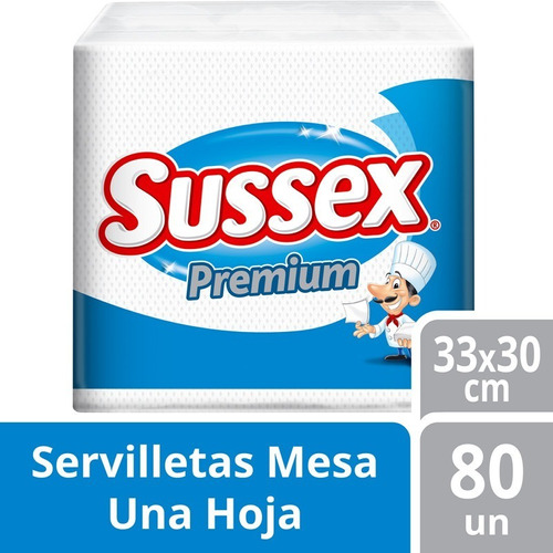 Servilletas Sussex Premium 33x30 Cm X80