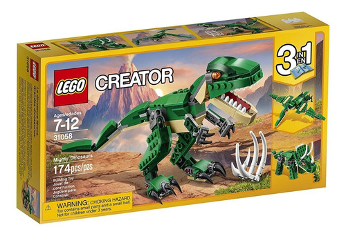 Lego Creator 31058 3 Em 1 Dinossauros Ferozes Rex