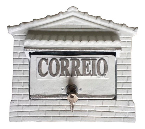 Caixa De Correios / Correspondencia  Para Embutir Muro Parede Colonial Aluminio Fundido Modelo 2 Abertura Fronta Linda
