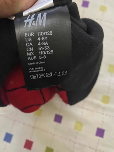 Gorro Spiderman Niño H&m T=5/8. Usado. (Usado)