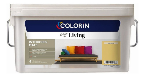 Látex Interior Colores De Living Vainilla 4 Lts. Colorín