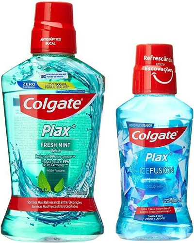 Antisséptico Bucal Plax Fresh Mint 500ml + 250ml