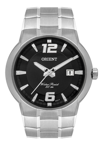 Relógio Orient Masculino Mbss1367 P2sx Prata Preto Analogico