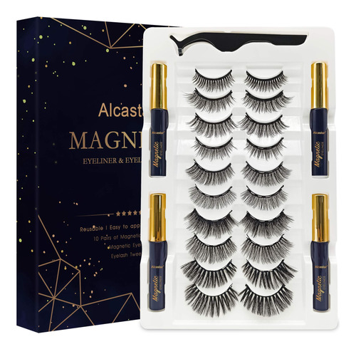 Magnetic Eyelashes With Eyeliner Kit,magnetic Lashes With A.